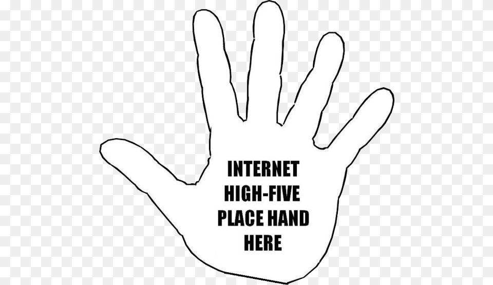 Internet High Five, Clothing, Glove, Stencil, Body Part Png