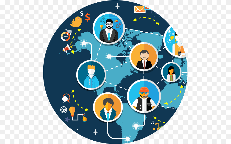 Internet Marketing Icon World Is Interconnected, Adult, Male, Man, Person Png Image