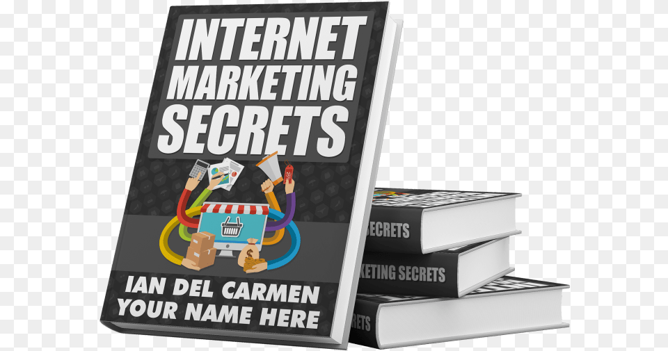 Internet Marketing Secrets W Author Book Mockup Internet, Advertisement, Poster, Publication, Comics Png
