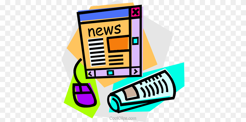 Internet News Concept Royalty Vector Clip Art Illustration Png