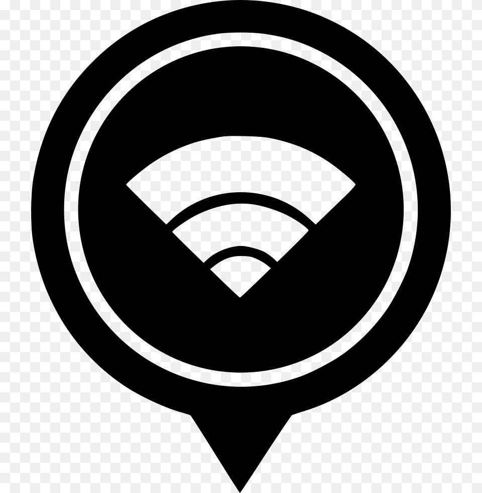 Internet Wifi Access Place Icon, Stencil Free Png