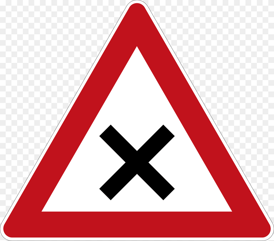 Intersection With Priority To The Right Clipart, Sign, Symbol, Road Sign Png