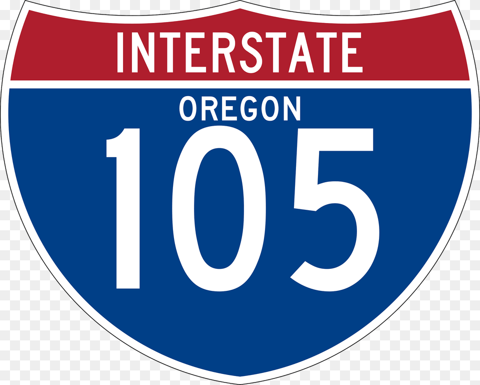 Interstate 105 Oregon Sign Clipart, License Plate, Transportation, Vehicle, Symbol Free Transparent Png