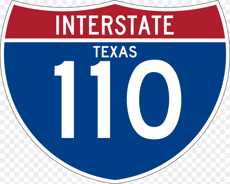 Interstate 110 Texas Sign Clipart, License Plate, Transportation, Vehicle, Symbol Free Png