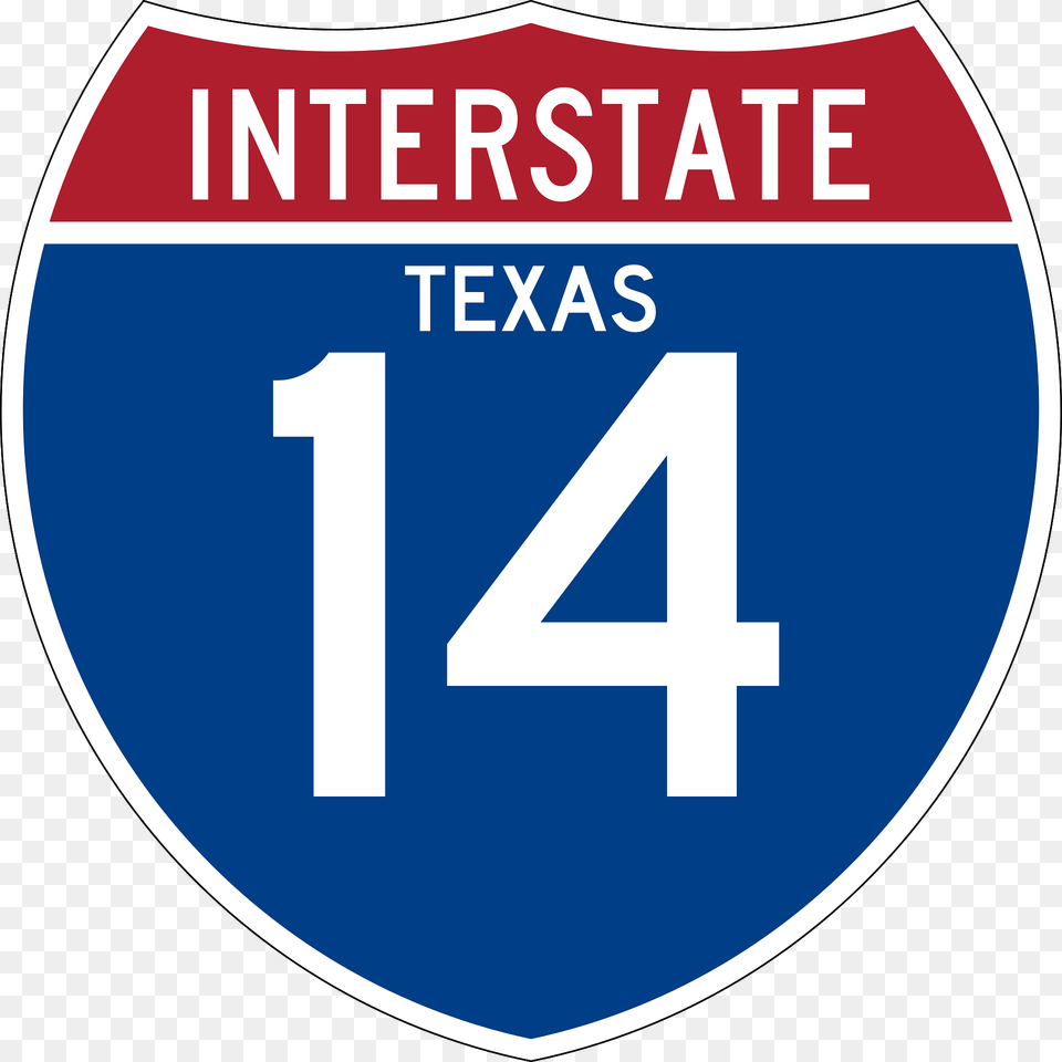 Interstate 14 Texas Sign Clipart, First Aid, Symbol, Text, Number Free Transparent Png