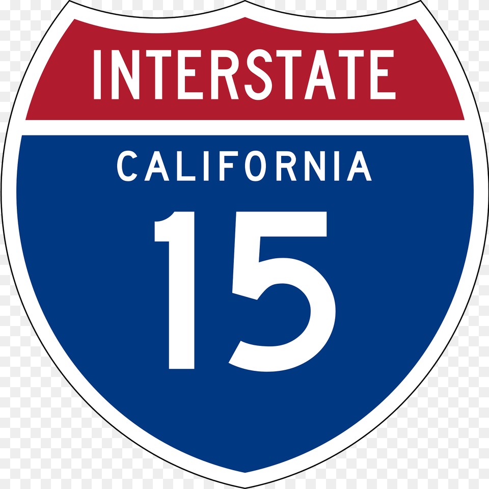 Interstate 15 California Sign Clipart, Symbol, Text Png Image
