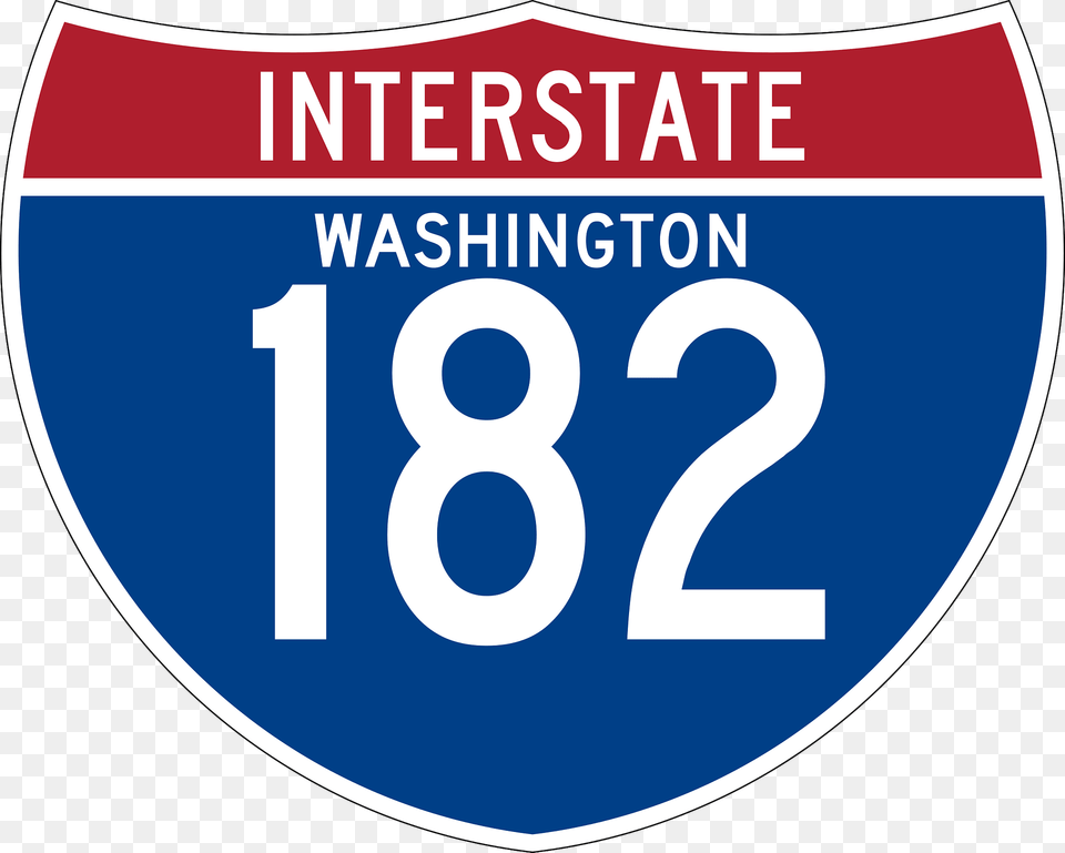 Interstate 182 Washington Sign Clipart, Symbol, Number, Text Free Png