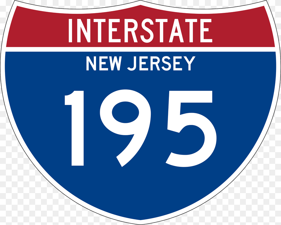 Interstate 195 New Jersey Metric Sign Clipart, Symbol, Text Free Png Download