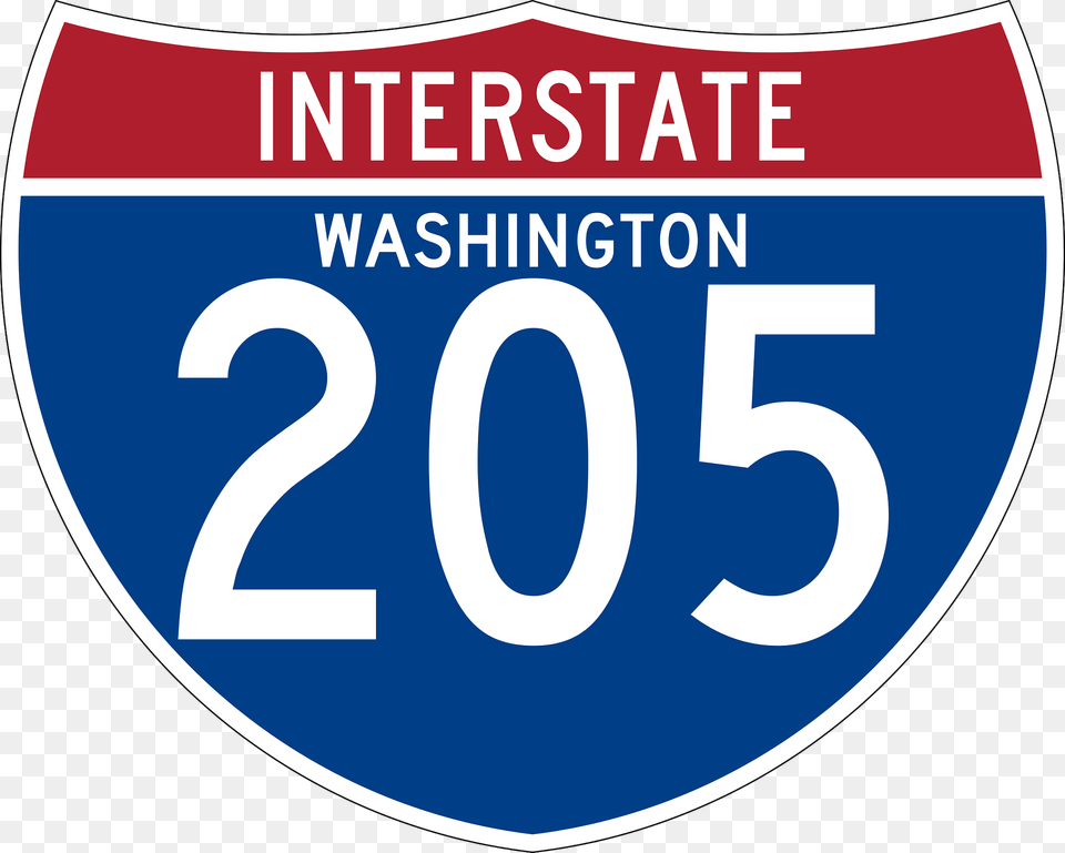 Interstate 205 Washington Sign Clipart, Symbol, Number, Text Free Png Download