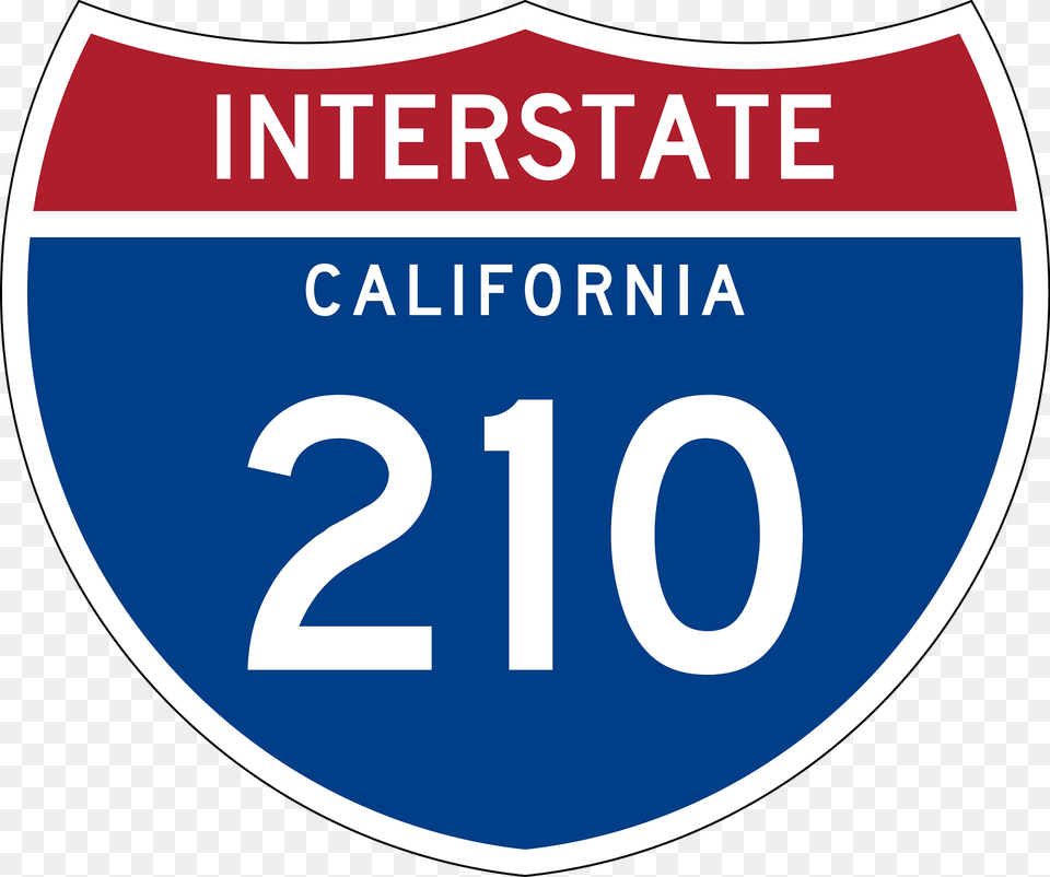 Interstate 210 California Sign Clipart, Symbol, Text Free Transparent Png