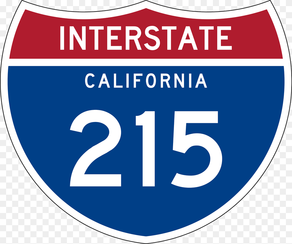 Interstate 215 California Sign Clipart, Symbol, Text Free Transparent Png