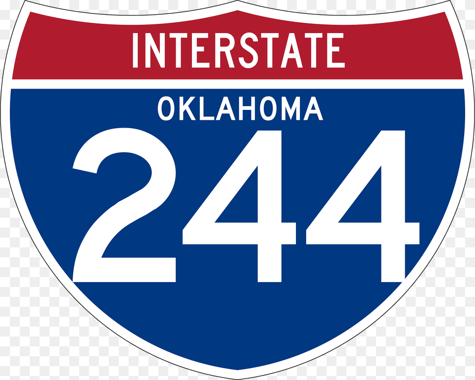Interstate 244 Oklahoma Sign Clipart, Symbol, Text Free Png Download