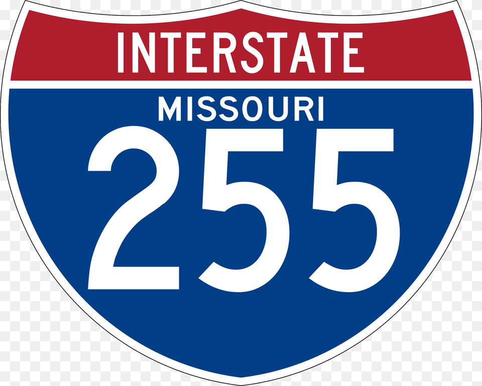 Interstate 255 Missouri Sign Clipart, Symbol, Number, Text Free Transparent Png