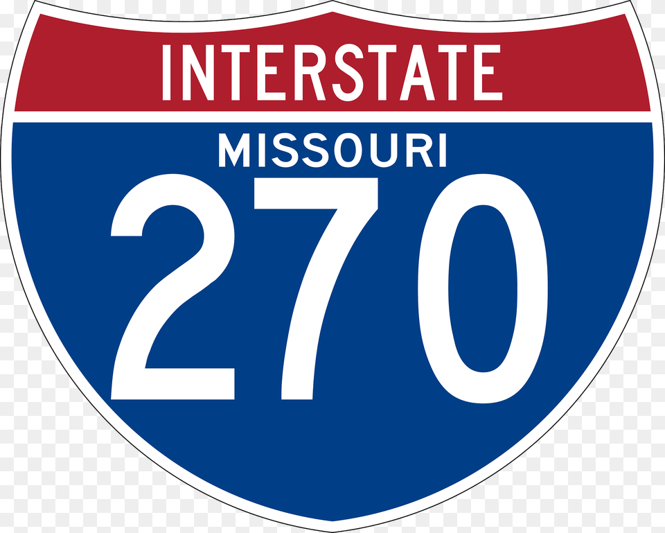 Interstate 270 Missouri Sign Clipart, Symbol, Number, Text Png