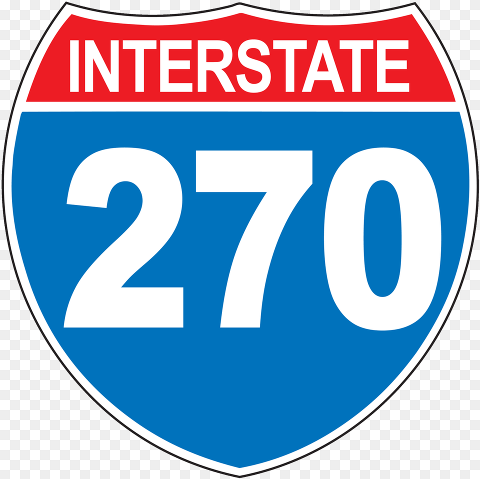 Interstate 270 Sign, Symbol, Text, Number, Disk Free Png Download