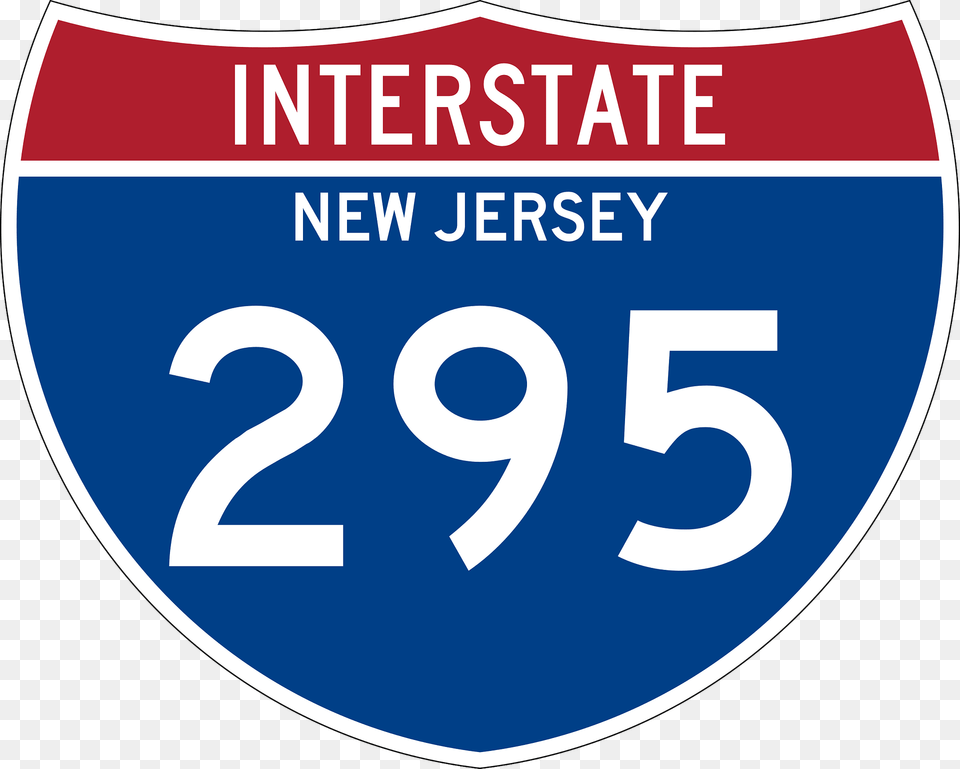 Interstate 295 New Jersey Metric Sign Clipart, Symbol, Text, Number Png