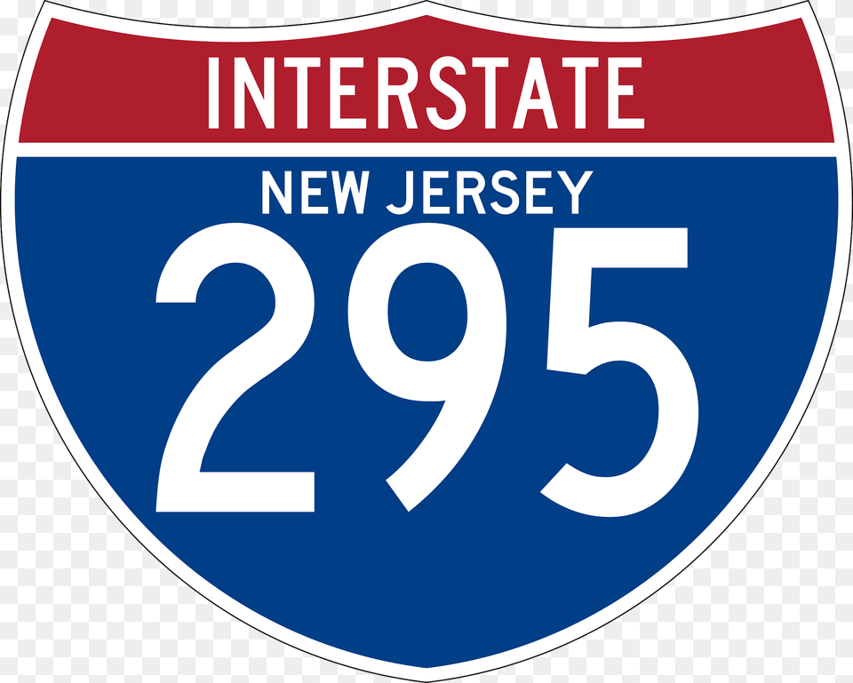 Interstate 295 New Jersey Sign Clipart, Symbol, Number, Text Free Png Download