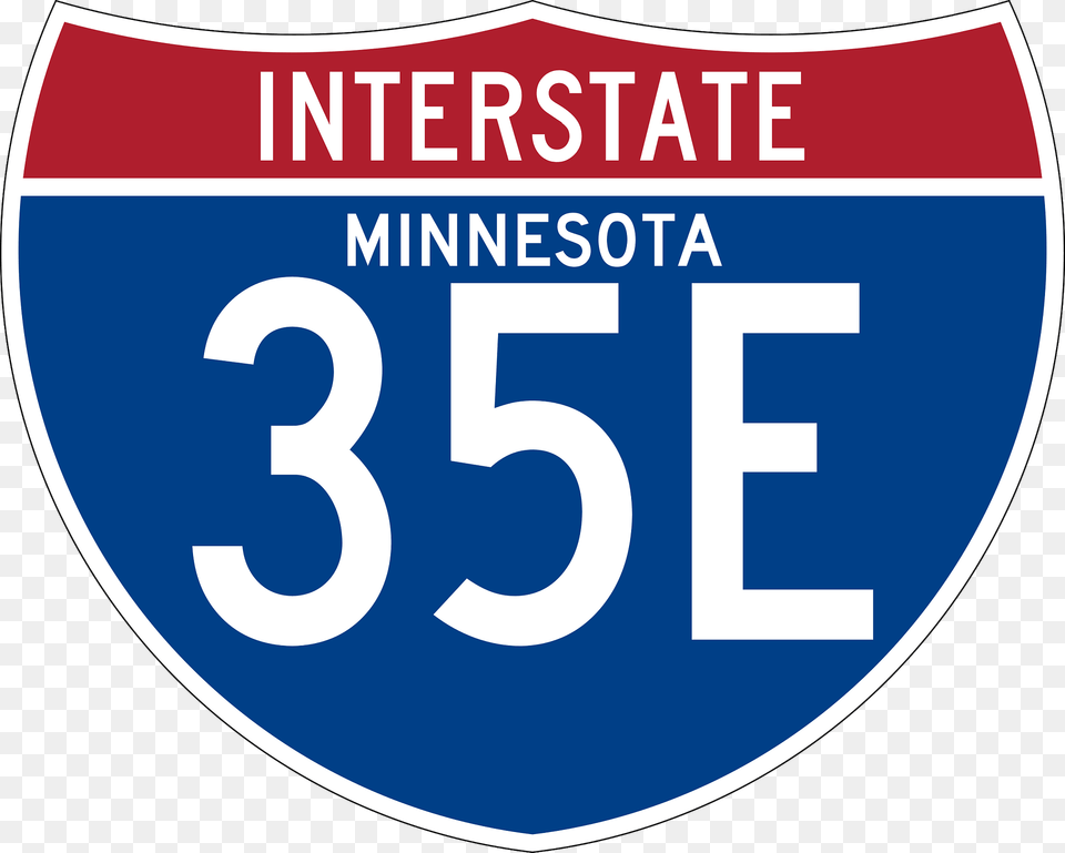 Interstate 35e Minnesota Sign Clipart, Symbol, Number, Text Png