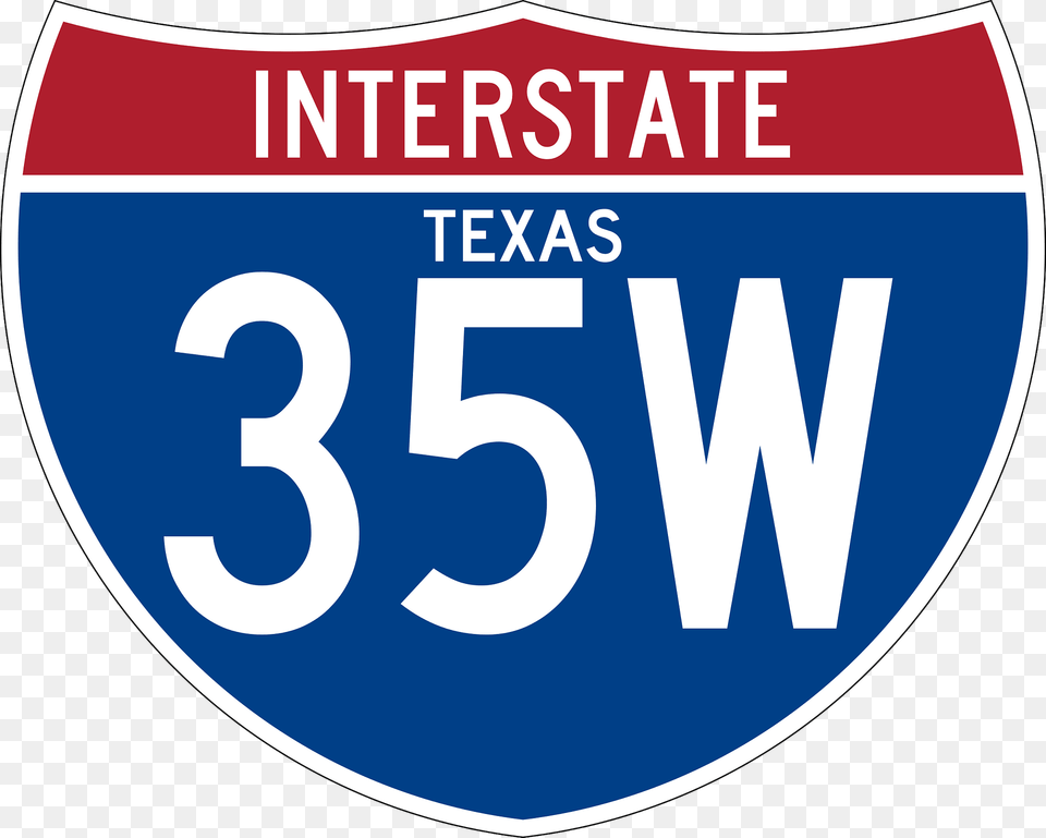 Interstate 35w Texas Sign Clipart, Symbol, Text Free Png Download