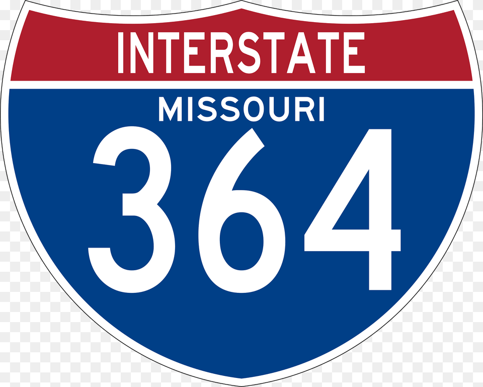 Interstate 364 Missouri Sign Clipart, Symbol, Number, Text Free Png Download