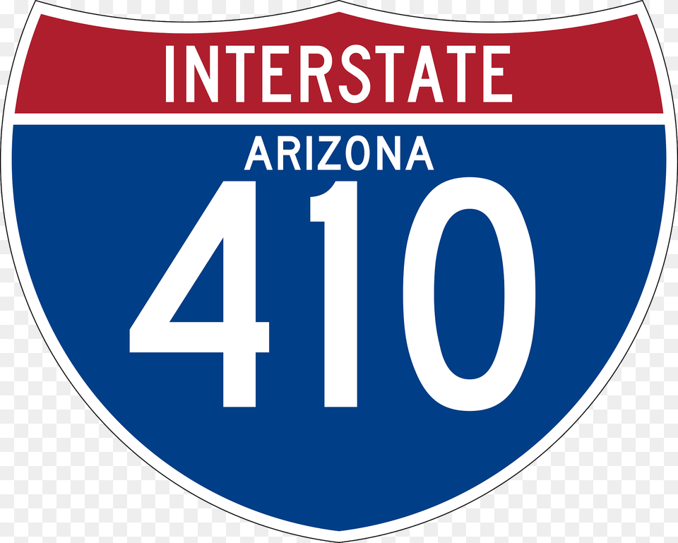 Interstate 410 Arizona Sign Clipart, License Plate, Transportation, Vehicle, Symbol Free Png