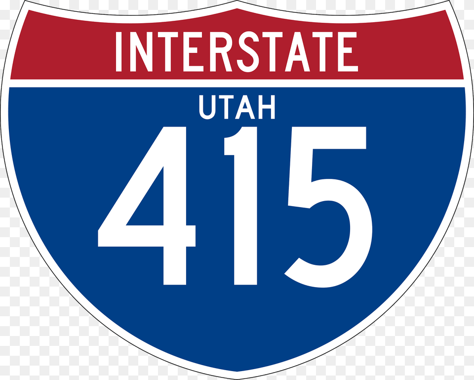 Interstate 415 Utah Sign Clipart, License Plate, Transportation, Vehicle, Symbol Free Png Download