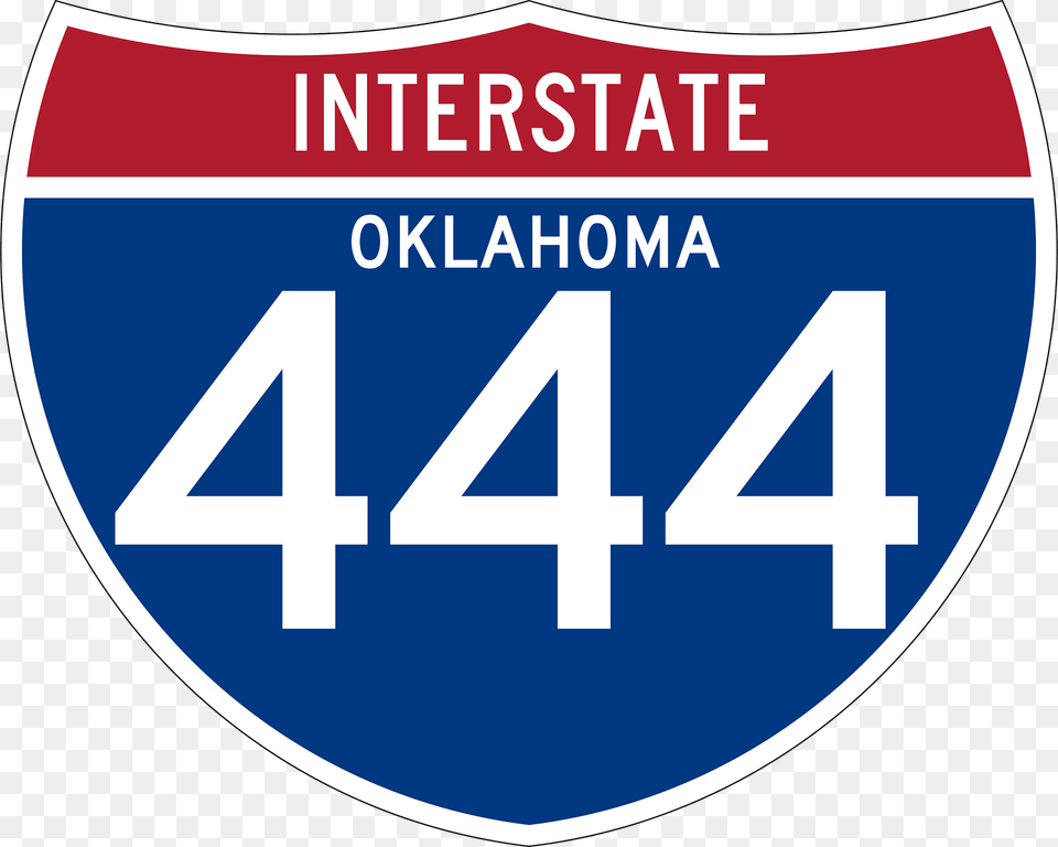 Interstate 444 Oklahoma Sign Clipart, Logo, License Plate, Symbol, Transportation Png Image