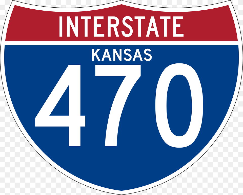 Interstate 470 Kansas Sign Clipart, Symbol, Number, Text Free Png Download