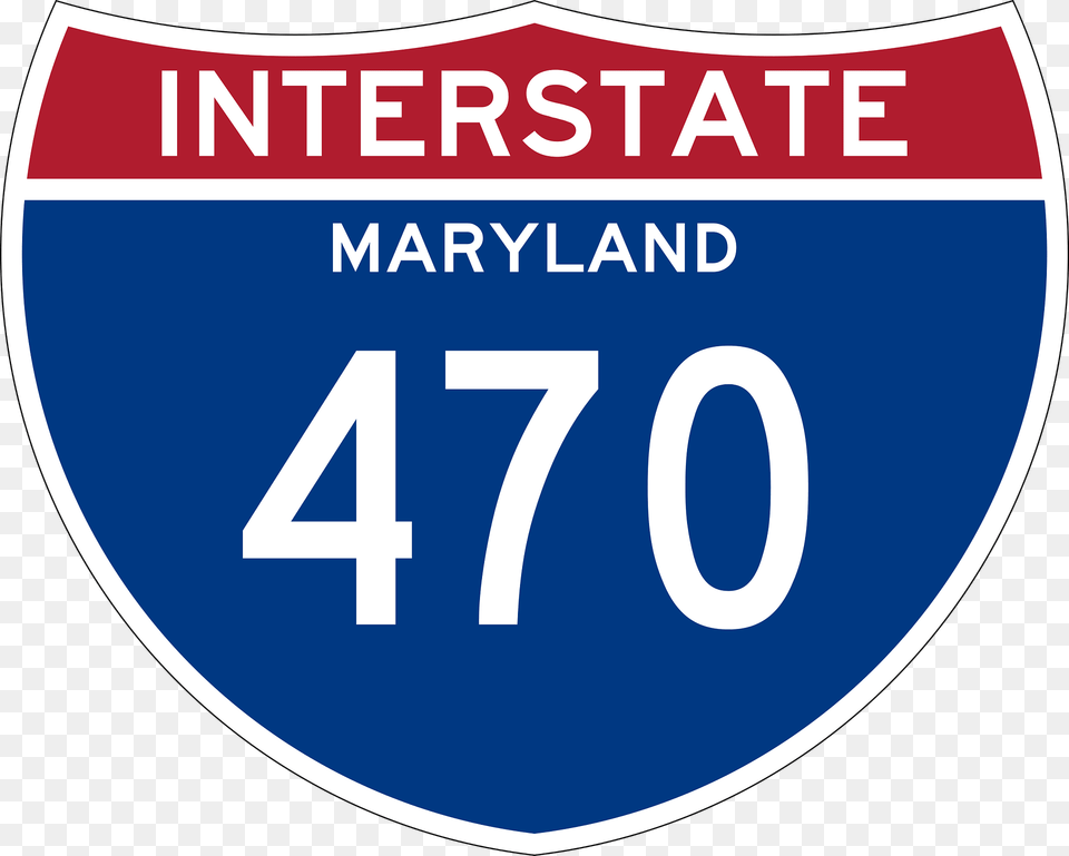 Interstate 470 Maryland Sign Clipart, Symbol, Text, Number Free Transparent Png