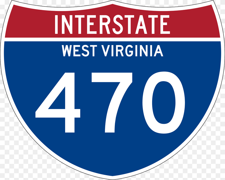 Interstate 470 West Virginia Metric Sign Clipart, Symbol, Text, Number Free Png Download