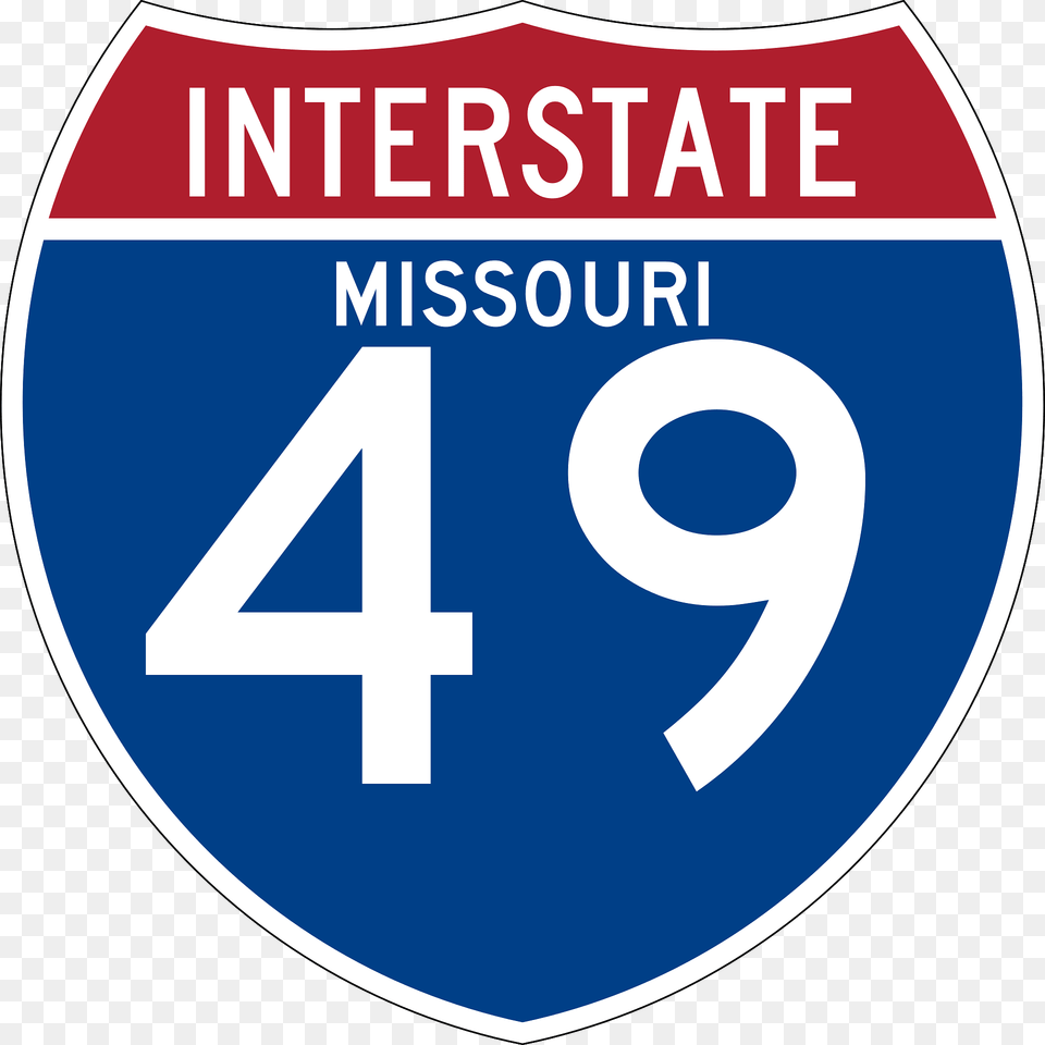 Interstate 49 Missouri Sign Clipart, Symbol, First Aid, Text, Number Free Transparent Png
