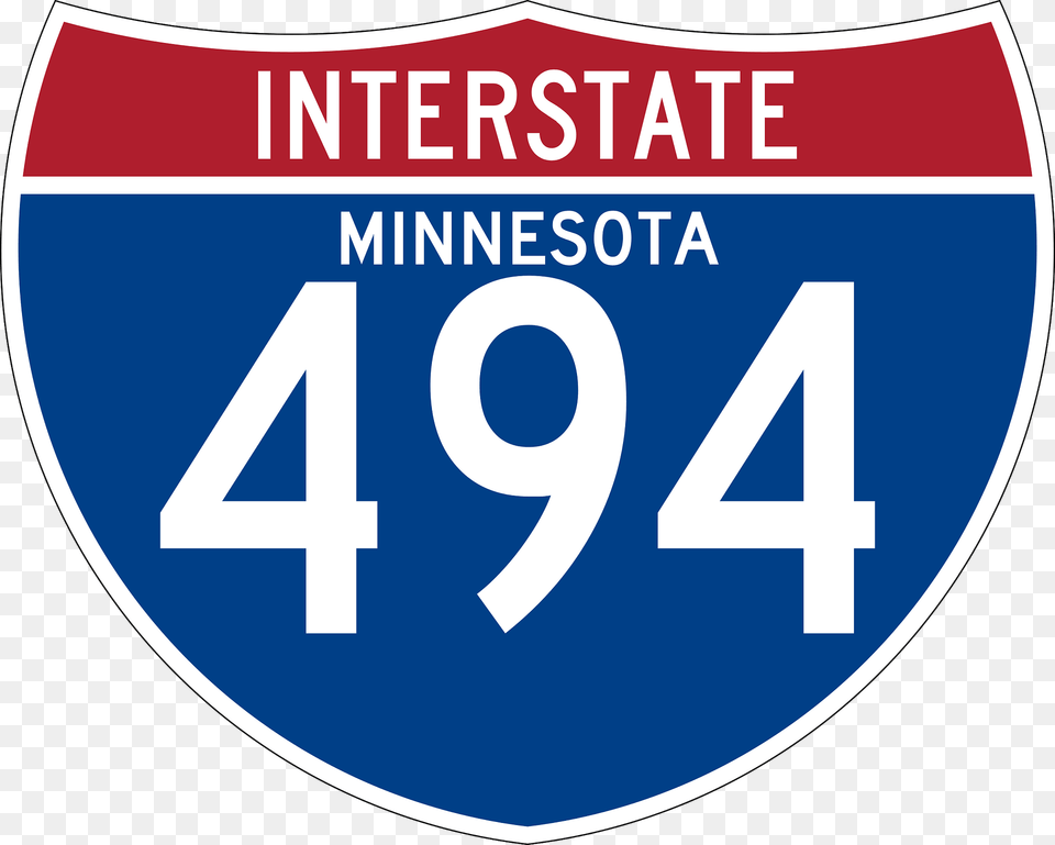 Interstate 494 Minnesota Sign Clipart, Symbol, Text, Number Free Png Download