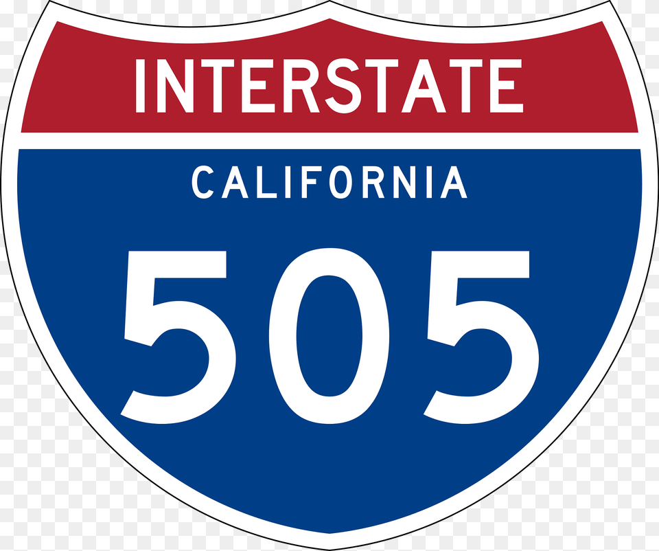 Interstate 505 California Sign Clipart, Symbol, Text Png