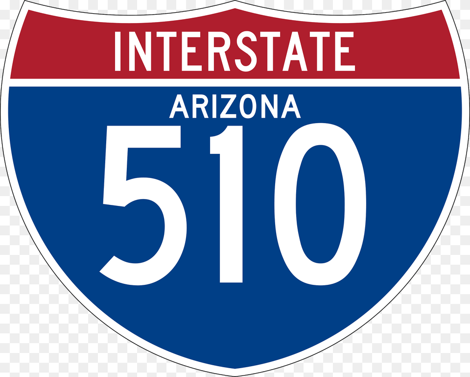 Interstate 510 Arizona Sign Clipart, Symbol, Text Free Png