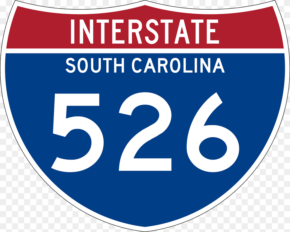 Interstate 526 South Carolina Metric Sign Clipart, Symbol, Text, Number Free Transparent Png