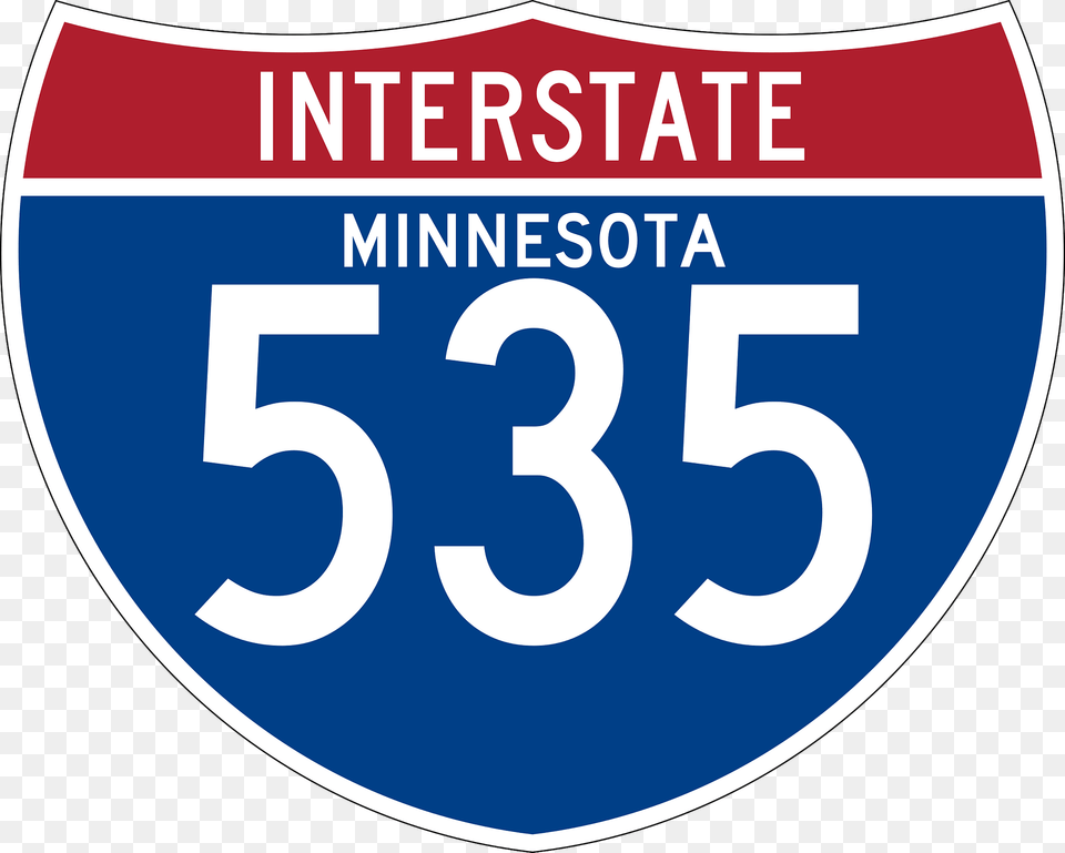 Interstate 535 Minnesota Sign Clipart, Symbol, Number, Text Free Png Download