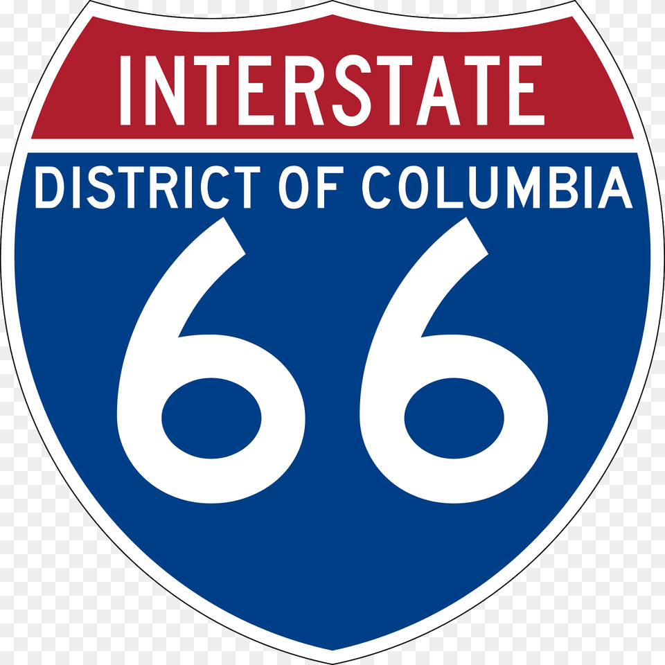 Interstate 66 District Of Colombia Clipart, Symbol, Logo, Disk, Sign Free Png Download
