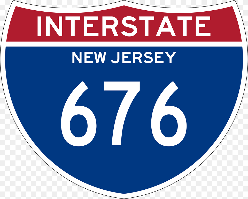 Interstate 676 New Jersey Sign Clipart, Symbol, Number, Text Free Png Download