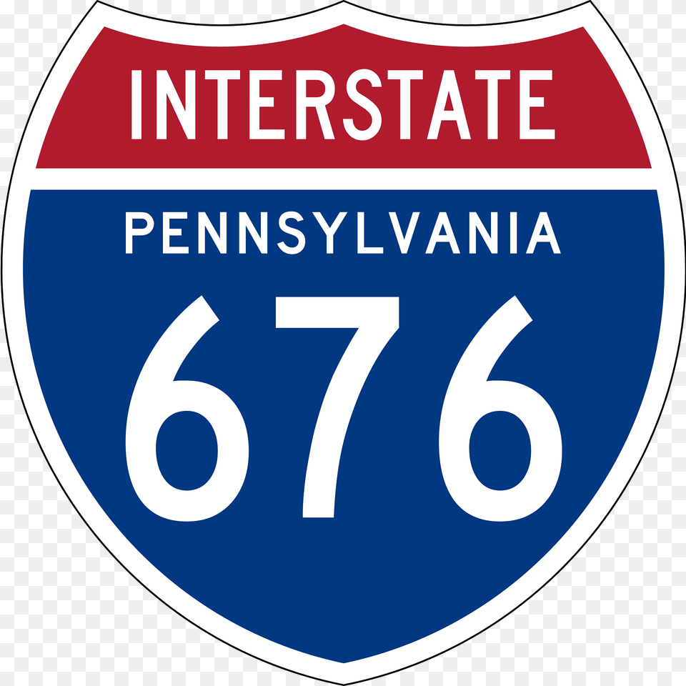 Interstate 676 Pennsylvania Sign Clipart, Symbol, Text, Number Free Png Download