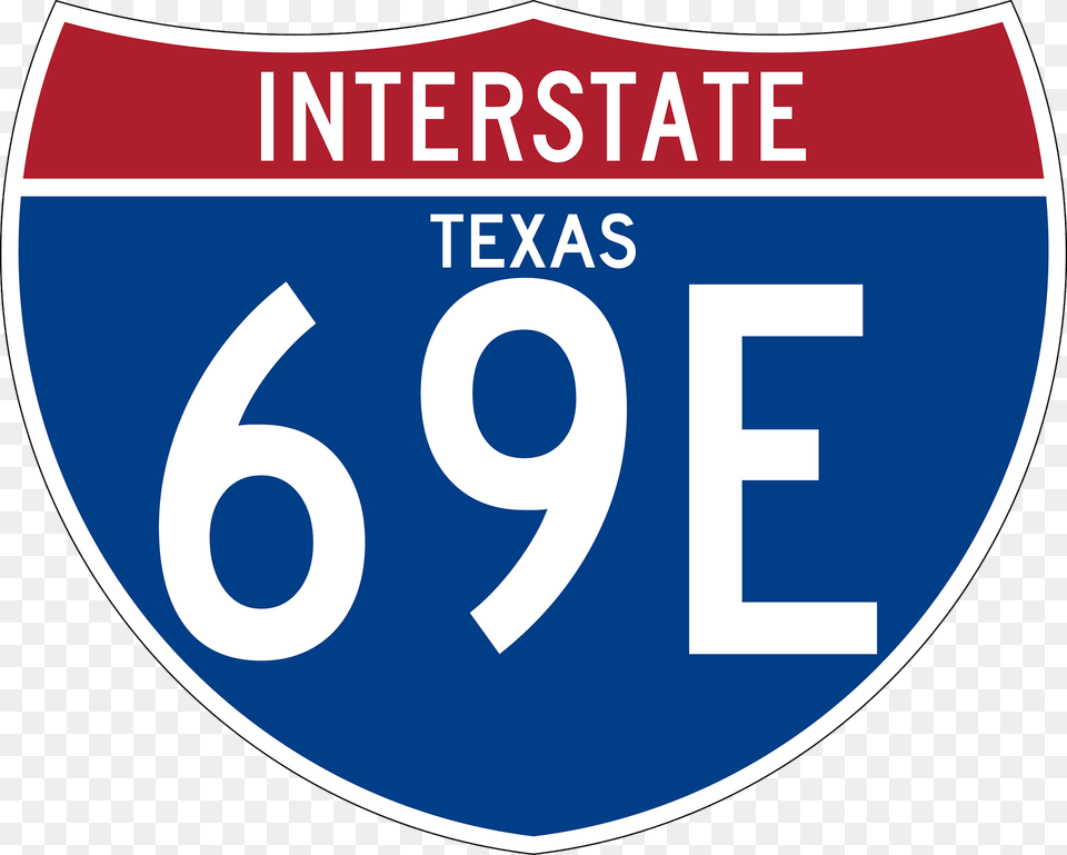 Interstate 69e Texas Sign Clipart, Symbol, Number, Text Png