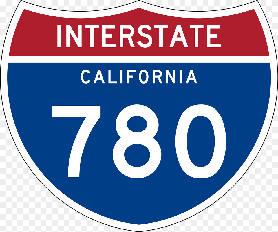 Interstate 780 California Sign Clipart, Symbol, Number, Text Png