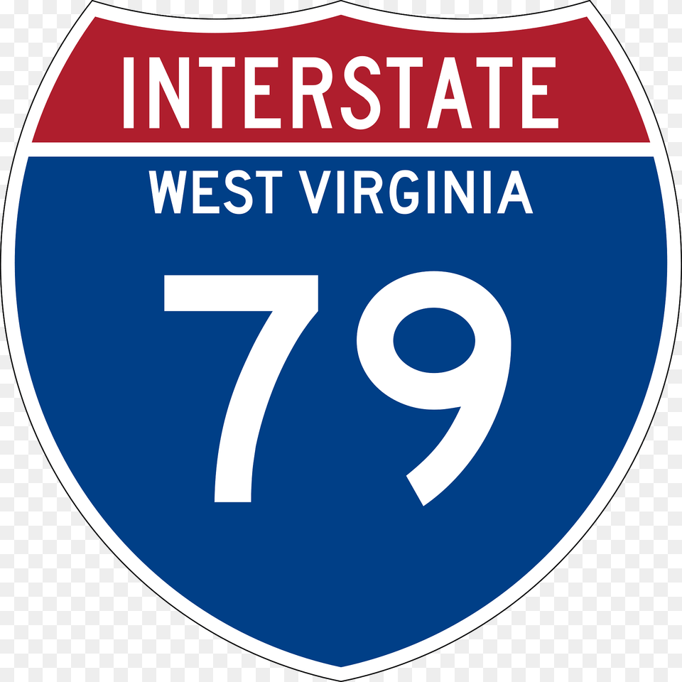 Interstate 79 West Virginia Metric Sign Clipart, Symbol, Text, Number, Disk Free Png Download