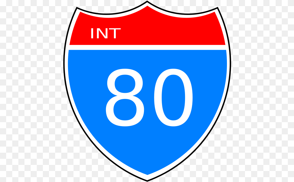 Interstate 80 Road Sign Svg Vector Vertical, Symbol, Armor Png