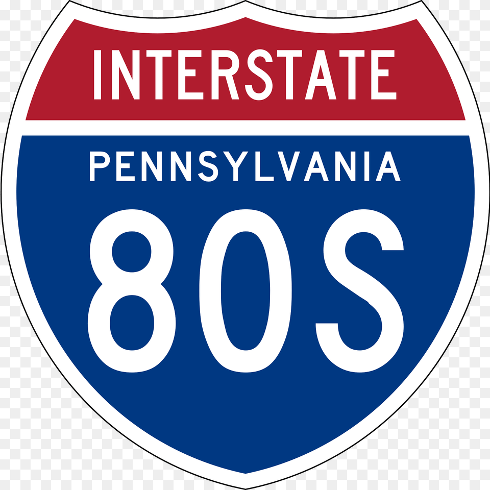 Interstate 80s Pennsylvania Sign Clipart, Symbol, Text, License Plate, Transportation Free Png Download