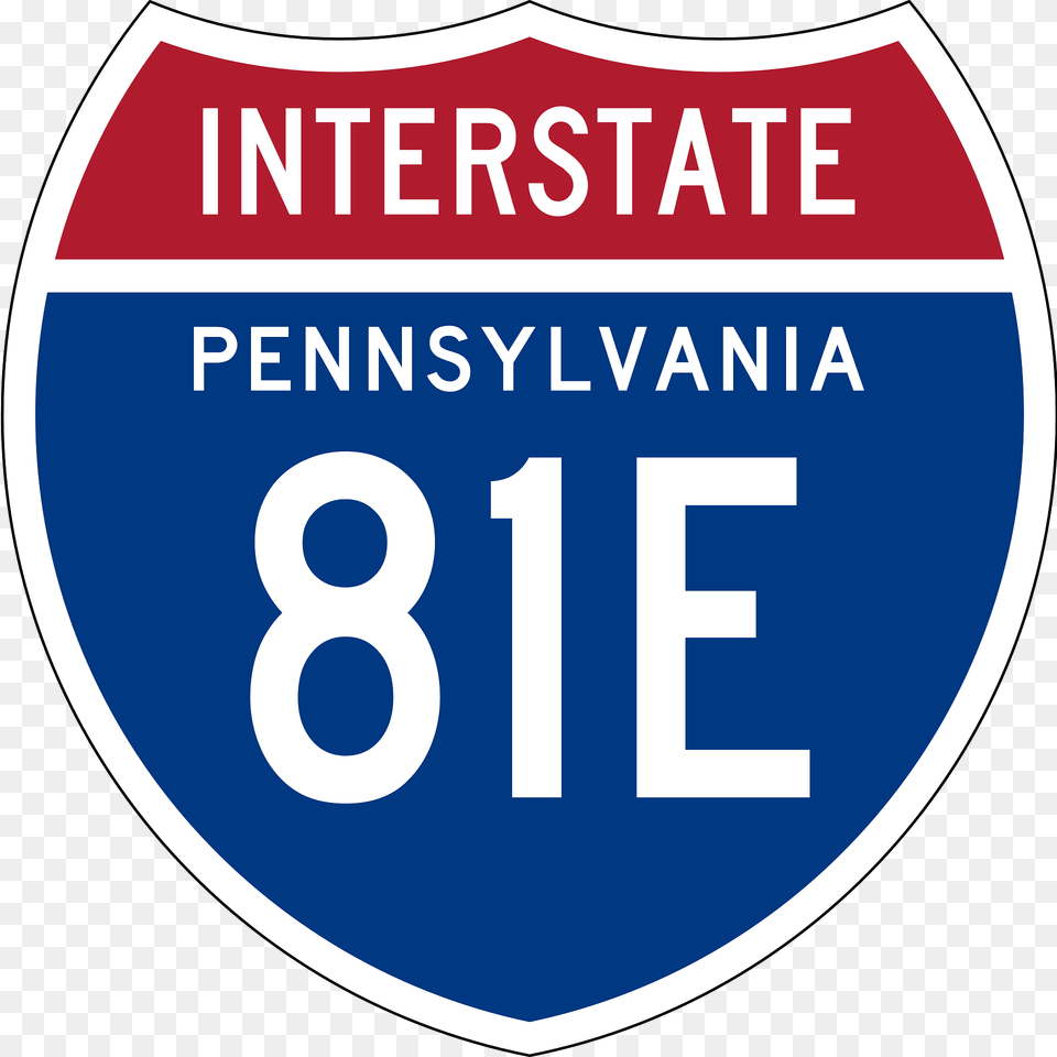 Interstate 81e Pennsylvania Sign Clipart, Symbol, Disk, Text Png