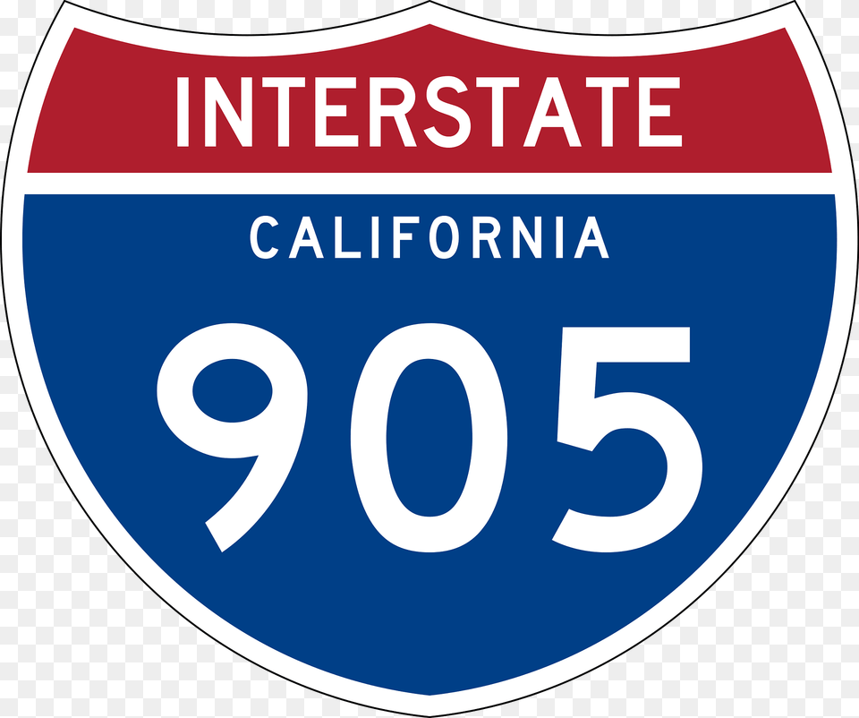 Interstate 905 California Sign Clipart, Symbol, Text Free Png