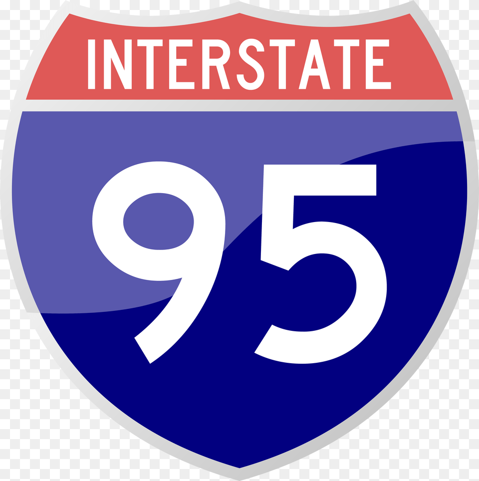 Interstate 95 Sign Clipart Interstate Sign, Symbol, Text, Disk Free Png Download