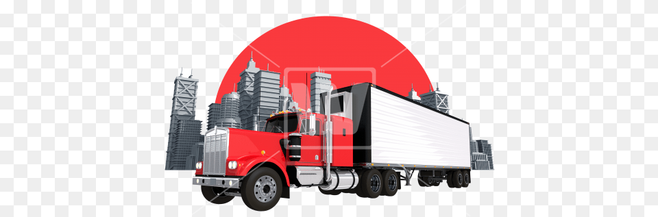 Interstate Trucking Concept Industry, Trailer Truck, Transportation, Truck, Vehicle Free Transparent Png