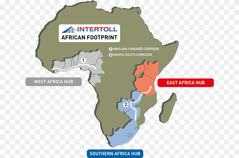 Intertoll Africa39s Aspiration Is To Become The Quotbenchmarkquot North South Corridor East Africa, Chart, Plot, Map, Atlas Free Transparent Png