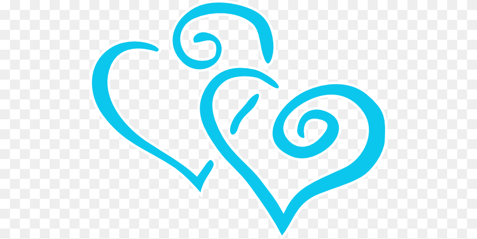 Intertwined Teal Hearts Clip Art, Heart Png